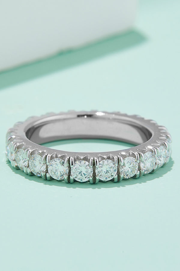 2.3 Carat Moissanite 925 Sterling Silver Eternity Ring-Teresa's Fashionista LLC
