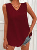 V-Neck Curved Hem Tunic Tank-Teresa's Fashionista LLC