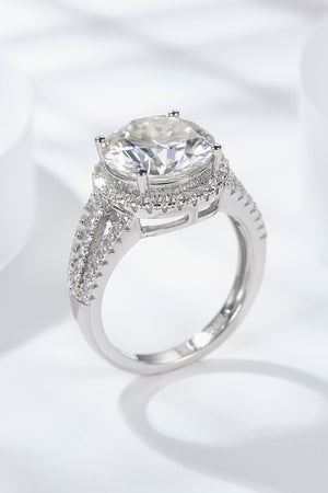 5 Carat Moissanite Split Shank Ring-Teresa's Fashionista LLC