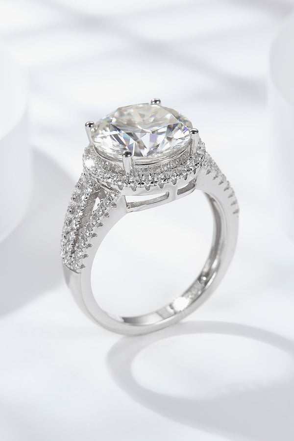 5 Carat Moissanite Split Shank Ring-Teresa's Fashionista LLC
