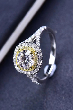 Two-Tone 1 Carat Moissanite Ring-Teresa's Fashionista LLC