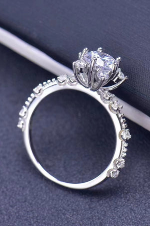 1 Carat Moissanite 6-Prong Ring-Teresa's Fashionista LLC