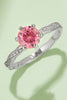 1 Carat Moissanite Contrast 925 Sterling Silver Ring-Teresa's Fashionista LLC
