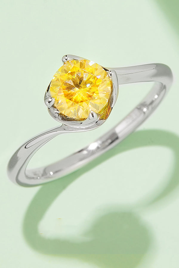1 Carat Moissanite 925 Sterling Silver Solitaire Ring-Teresa's Fashionista LLC