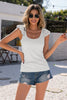 Scoop Neck Lace Cap Sleeve Tank-Teresa's Fashionista LLC