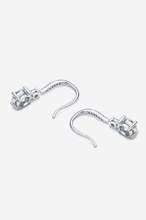 2 Carat Moissanite 925 Sterling Silver Drop Earrings-Teresa's Fashionista LLC