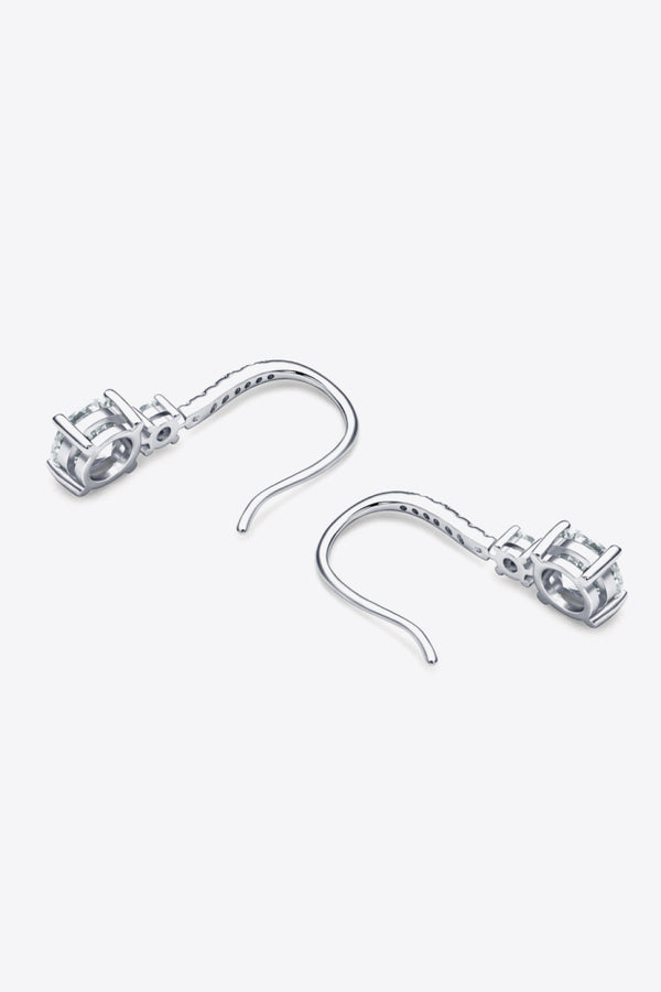 2 Carat Moissanite 925 Sterling Silver Drop Earrings-Teresa's Fashionista LLC