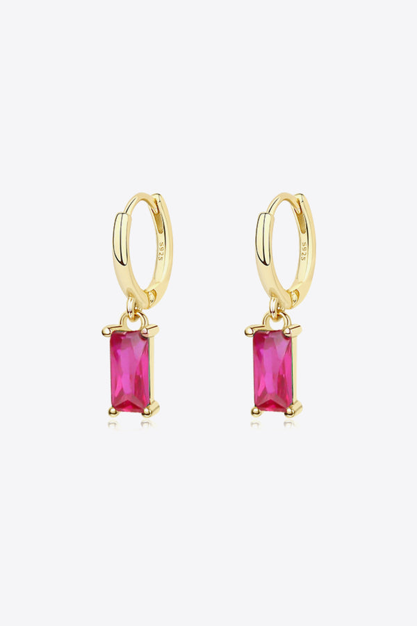 Retro 925 Sterling Silver Cubic Zirconia Drop Earrings-Teresa's Fashionista LLC