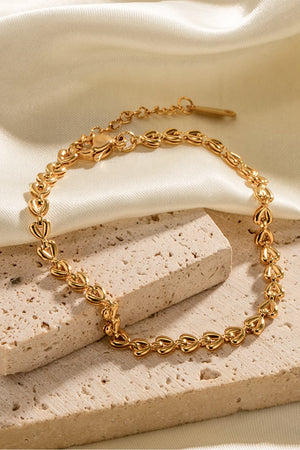 Heart Chain Lobster Clasp Bracelet-Teresa's Fashionista LLC