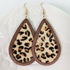 Teardrop Shape Wooden Dangle Earrings-Teresa's Fashionista LLC