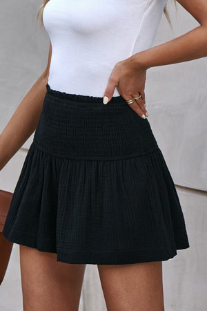 Smocked Waist Culotte Shorts-Teresa's Fashionista LLC