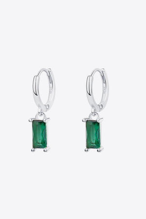 Retro 925 Sterling Silver Cubic Zirconia Drop Earrings-Teresa's Fashionista LLC