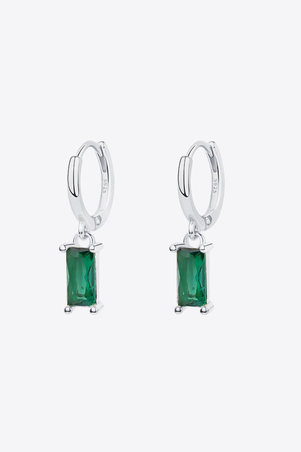 Retro 925 Sterling Silver Cubic Zirconia Drop Earrings-Teresa's Fashionista LLC