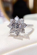 1 Carat Moissanite Flower Ring-Teresa's Fashionista LLC