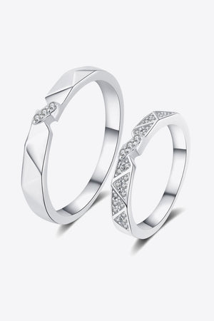 Moissanite Minimalist Rhodium-Plated Ring-Teresa's Fashionista LLC