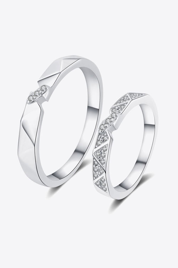 Moissanite Minimalist Rhodium-Plated Ring-Teresa's Fashionista LLC