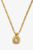 18K Gold Plated Inlaid Rhinestone Pendant Necklace-Teresa's Fashionista LLC