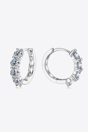 2.4 Carat Moissanite Huggie Earrings-Teresa's Fashionista LLC