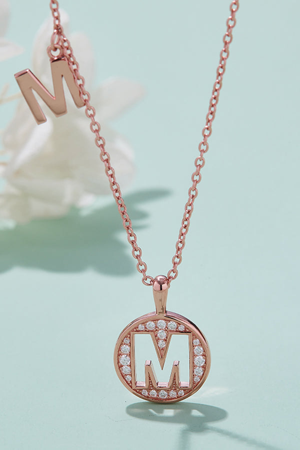 Moissanite K to T Pendant Necklace-Teresa's Fashionista LLC