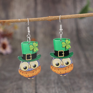 Owl Acrylic Dangle Earrings-Teresa's Fashionista LLC