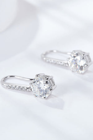 6-Prong Moissanite Drop Earrings-Teresa's Fashionista LLC
