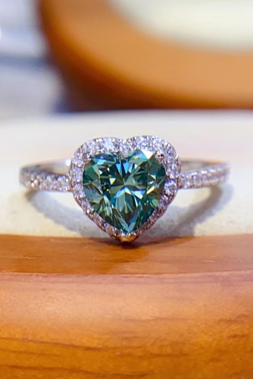 1-Carat Moissanite Heart Ring-Teresa's Fashionista LLC