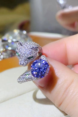 2 Carat Moissanite Adjustable Animal Bypass Ring-Teresa's Fashionista LLC
