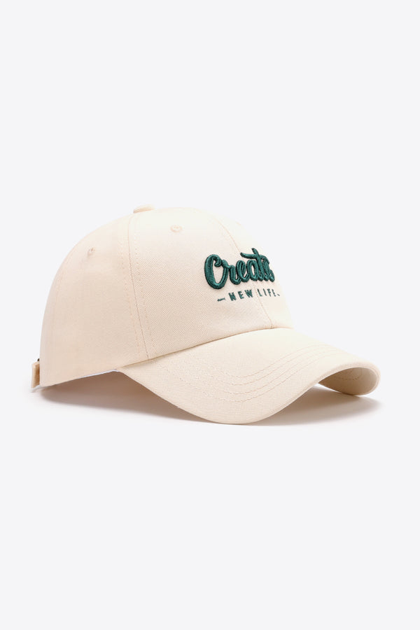 CREATE NEW LIFE Adjustable Cotton Baseball Cap-Teresa's Fashionista LLC
