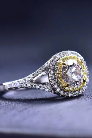 Two-Tone 1 Carat Moissanite Ring-Teresa's Fashionista LLC