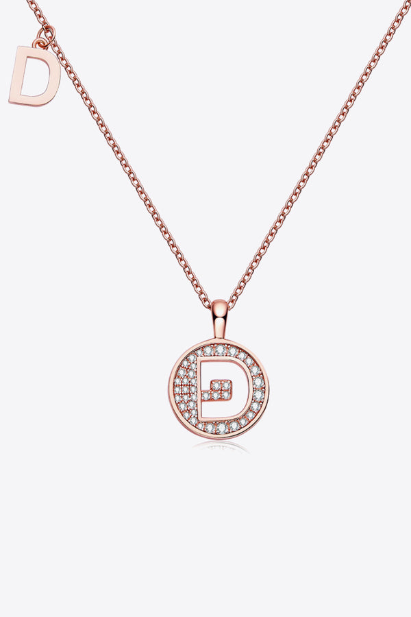 Moissanite A to J Pendant Necklace-Teresa's Fashionista LLC