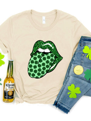 Saint Patrick's Day Round Neck T-Shirt-Teresa's Fashionista LLC
