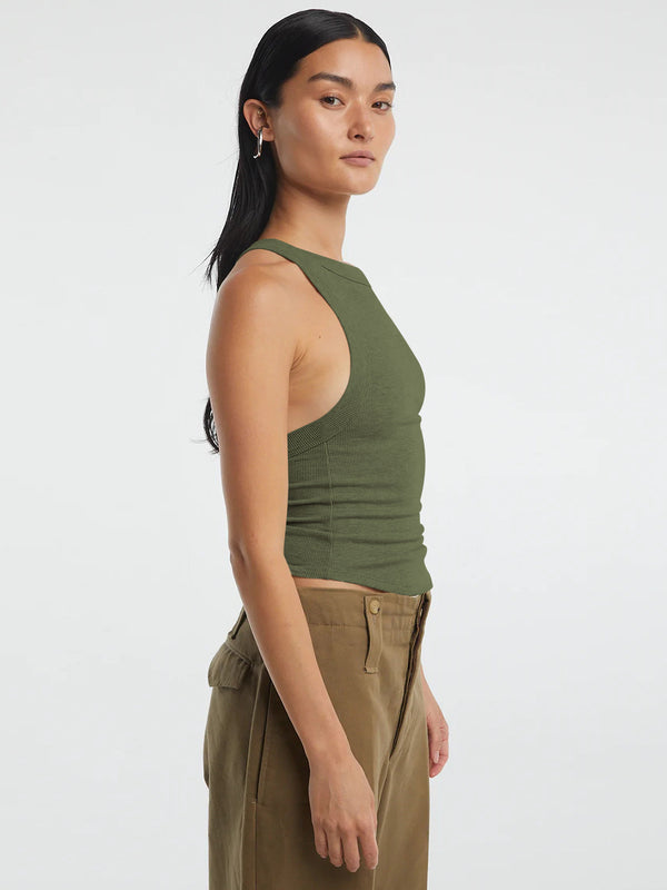 Halter Neck Ribbed Cropped Top-Teresa's Fashionista LLC