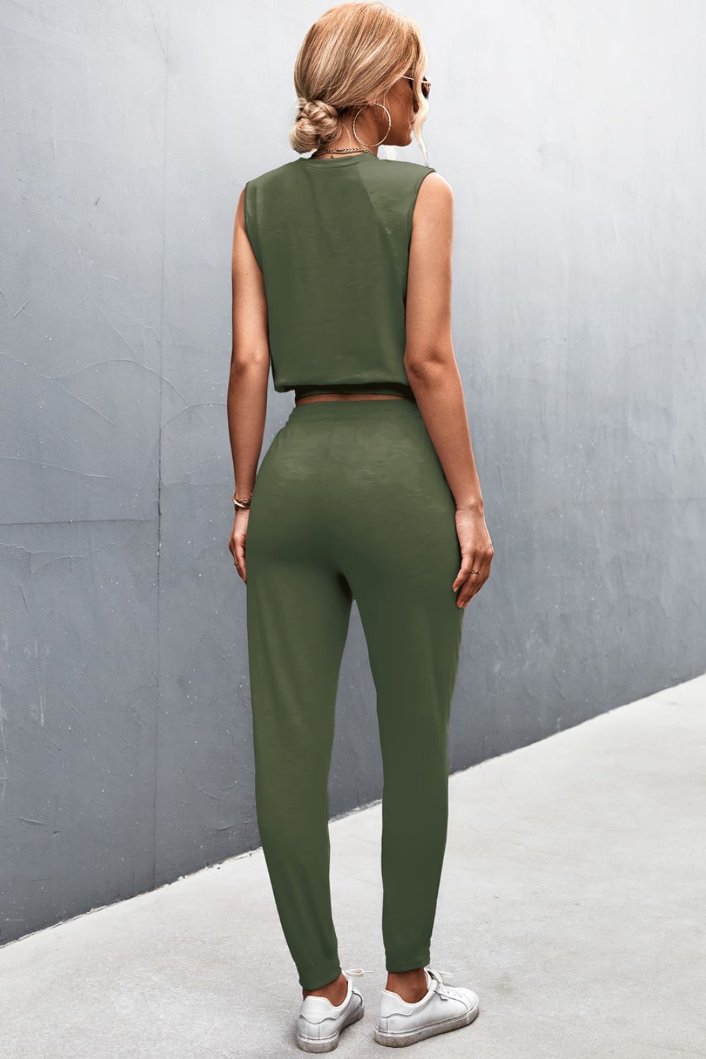 Sleeveless Top and Joggers Set-Teresa's Fashionista LLC