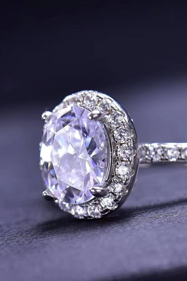 2 Carat Moissanite Platinum-Plated Ring-Teresa's Fashionista LLC