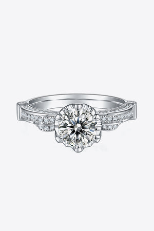 1 Carat Moissanite 925 Sterling Silver Ring-Teresa's Fashionista LLC