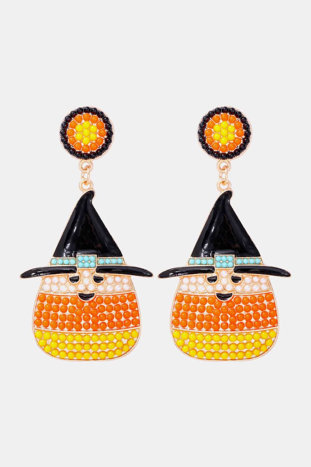 Witch's Hat Shape Synthetic Pearl Dangle Earrings-Teresa's Fashionista LLC