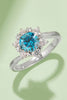 1 Carat Moissanite 925 Sterling Silver Cluster Ring-Teresa's Fashionista LLC