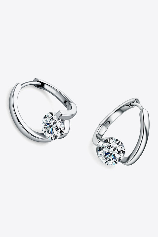 2 Carat Moissanite 925 Sterling Silver Heart Earrings-Teresa's Fashionista LLC