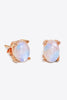 Natural Moonstone 4-Prong Stud Earrings-Teresa's Fashionista LLC