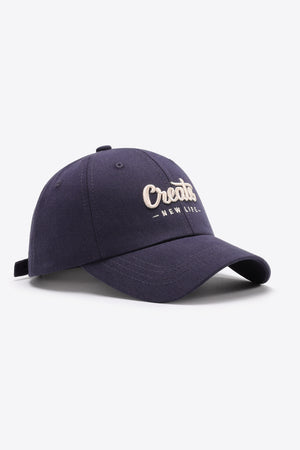 CREATE NEW LIFE Adjustable Cotton Baseball Cap-Teresa's Fashionista LLC
