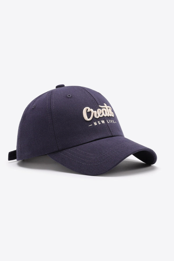 CREATE NEW LIFE Adjustable Cotton Baseball Cap-Teresa's Fashionista LLC