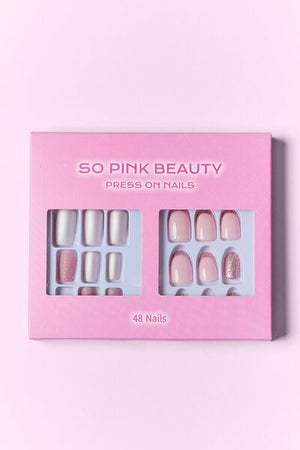 SO PINK BEAUTY Press On Nails 2 Packs-Teresa's Fashionista LLC