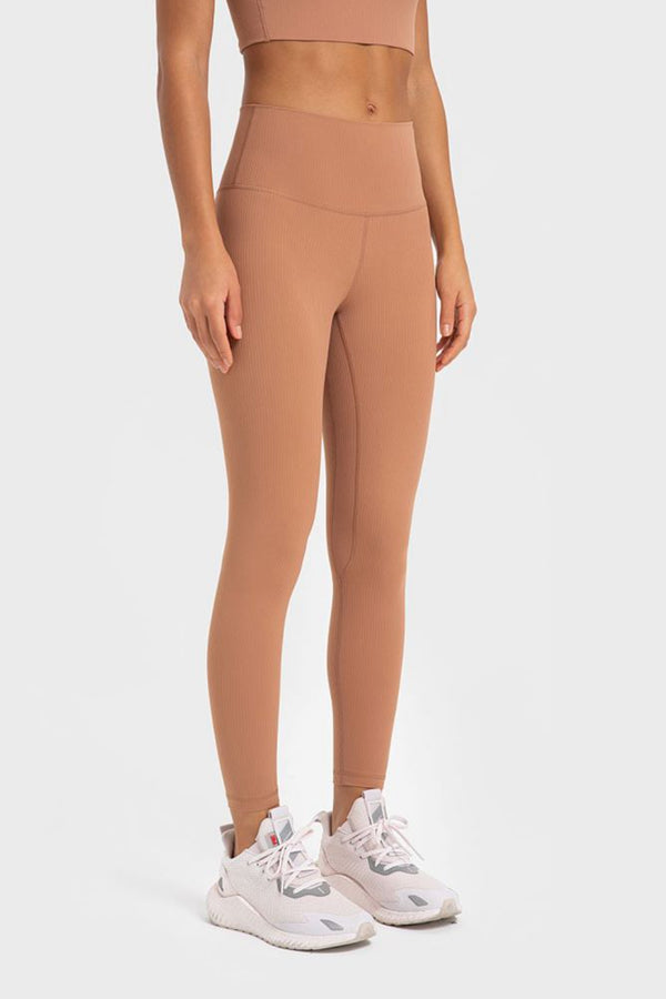 Highly Stretchy Wide Waistband Yoga Leggings-Teresa's Fashionista LLC