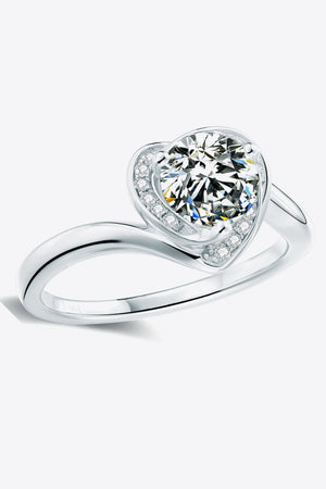 1 Carat Moissanite Heart Ring-Teresa's Fashionista LLC