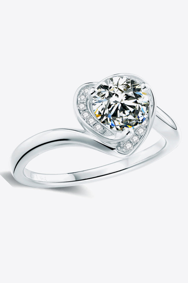 1 Carat Moissanite Heart Ring-Teresa's Fashionista LLC