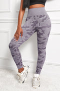 Camo Print Seamless High Waist Yoga Leggings-Teresa's Fashionista LLC