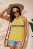 Rainbow Stripe Halter Neck Knit Tank-Teresa's Fashionista LLC