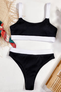 Color Block Scoop Neck Bikini Set-Teresa's Fashionista LLC