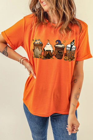 Graphic Round Neck T-Shirt-Teresa's Fashionista LLC