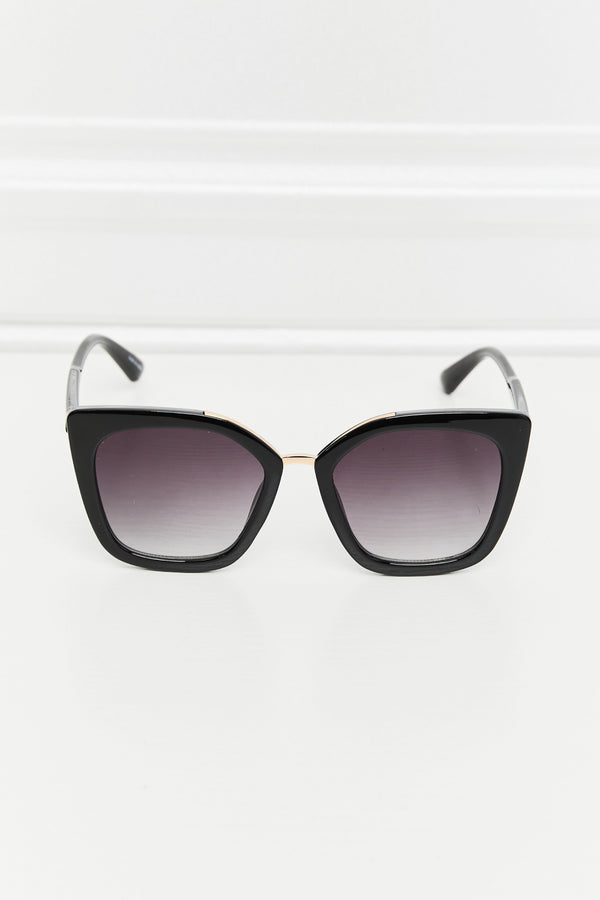 Cat Eye Full Rim Polycarbonate Sunglasses-Teresa's Fashionista LLC